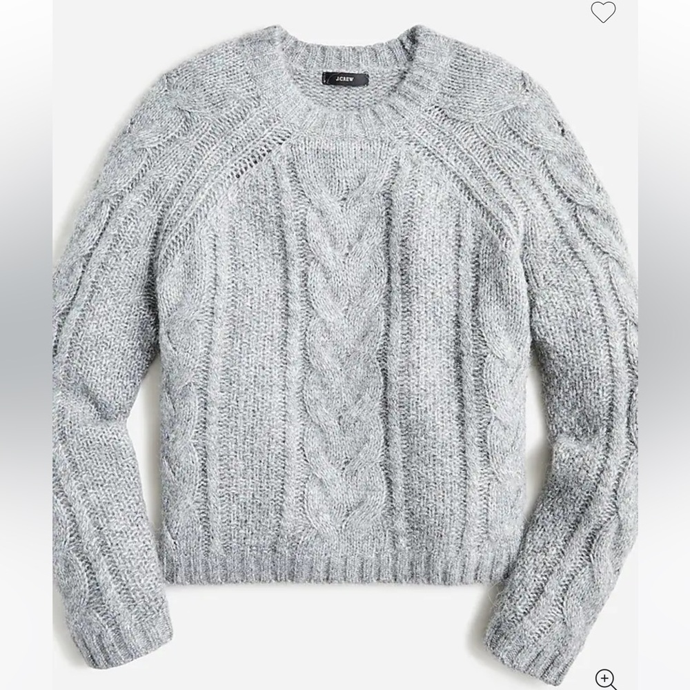 J. Crew Metallic Cable Knit Sweater Size M